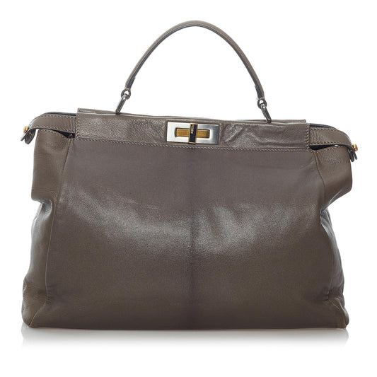 Fendi Peekaboo Leather Satchel (SHG-30047)