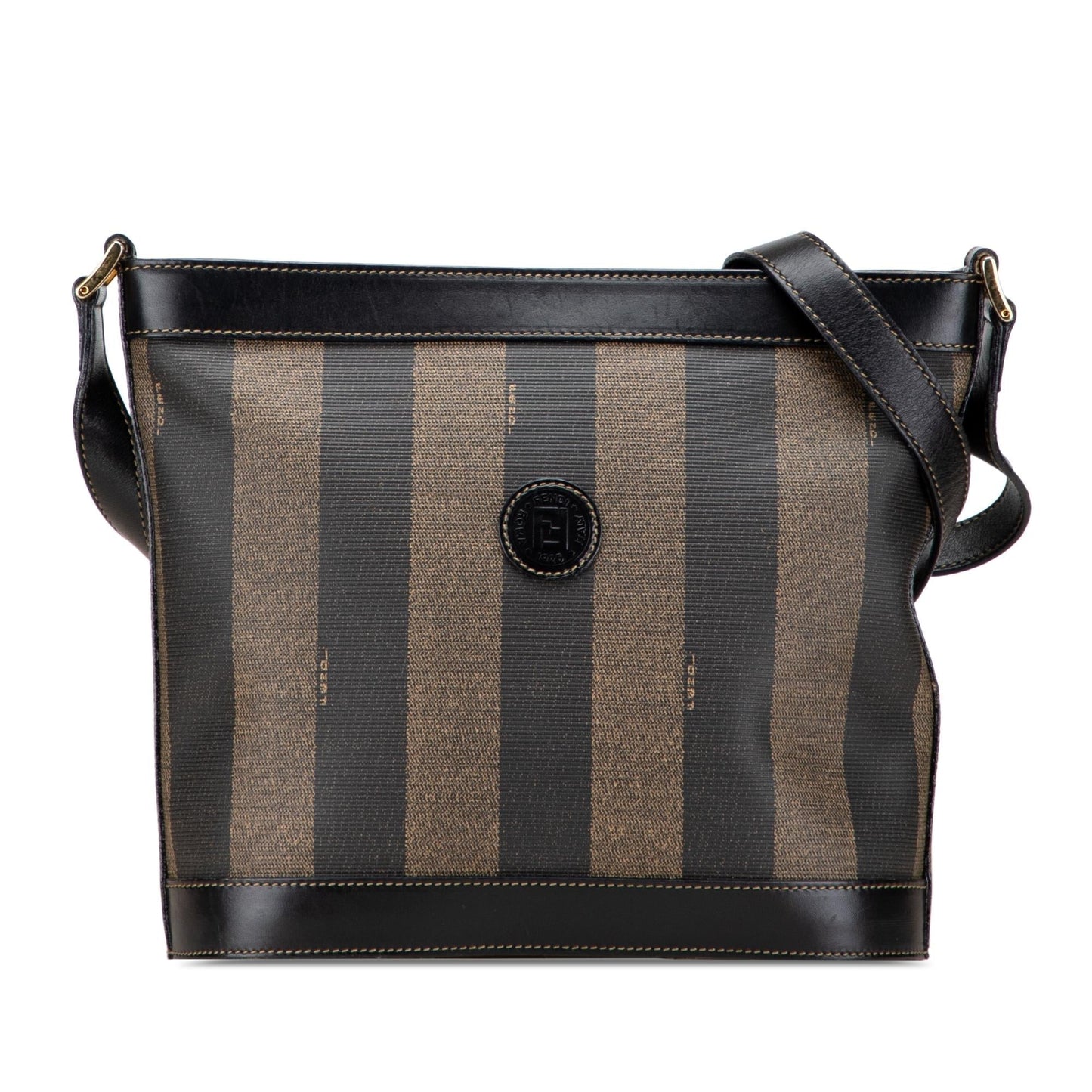 Fendi Pequin Coated Canvas Crossbody