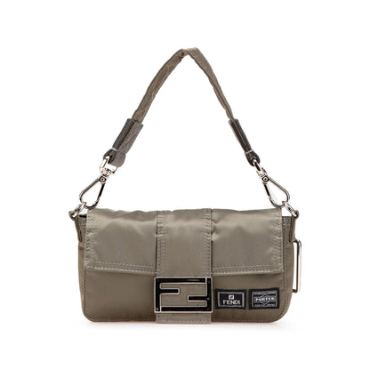 Fendi Baguette Canvas Red Shoulder Bag Style 25