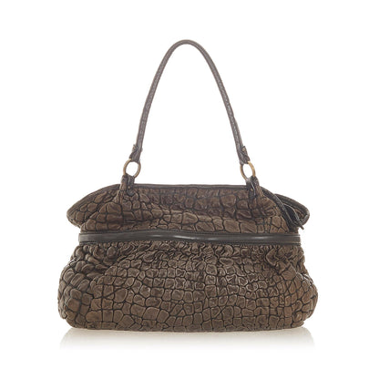 Fendi Puckered Bubble Leather Chef Shoulder Bag (SHG-32371)