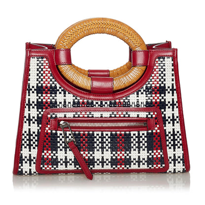 Fendi Runaway Tartan Plaid Satchel (SHG-37576)