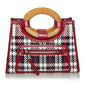Fendi Runaway Tartan Plaid Satchel (SHG-37576)