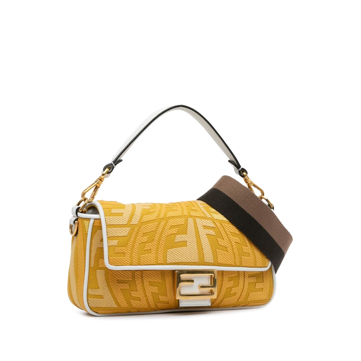 Fendi Sarah Coleman FF Canvas Fisheye Baguette Satchel (SHG-jIeRtT)