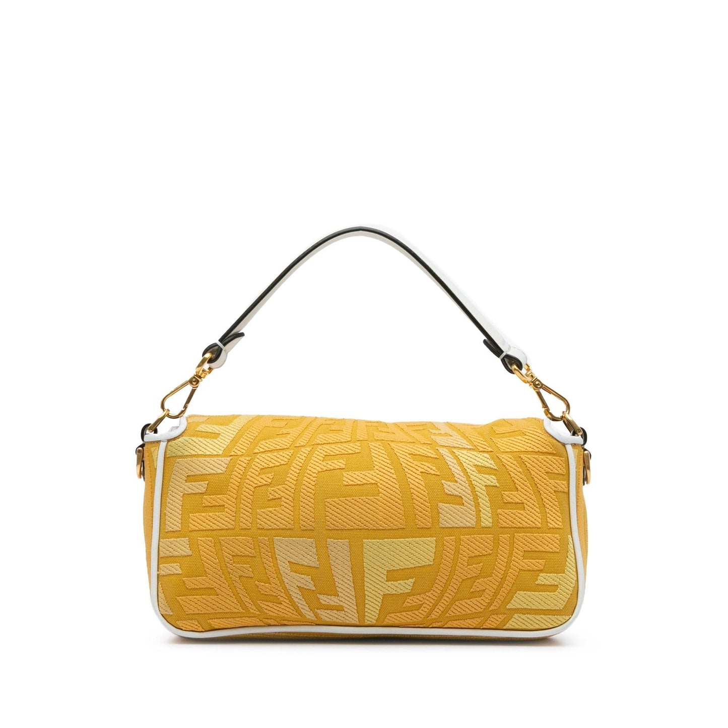 Fendi Sarah Coleman FF Canvas Fisheye Baguette Satchel Shg-Aug0Ab