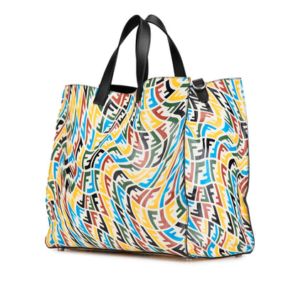 Fendi Tote Leather Red Tote Bag Style 7