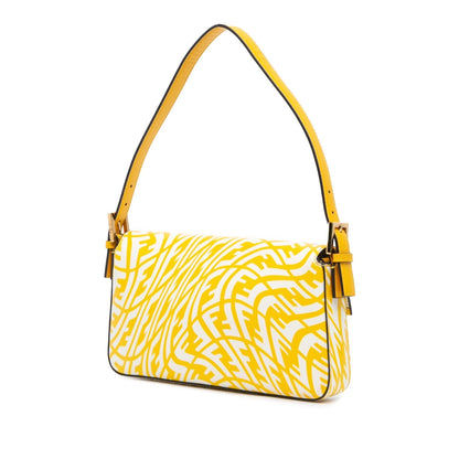 Fendi Baguette Canvas Red Shoulder Bag Style 7