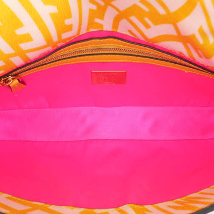 Fendi Medium Leather Embossed FF Baguette Satchel
