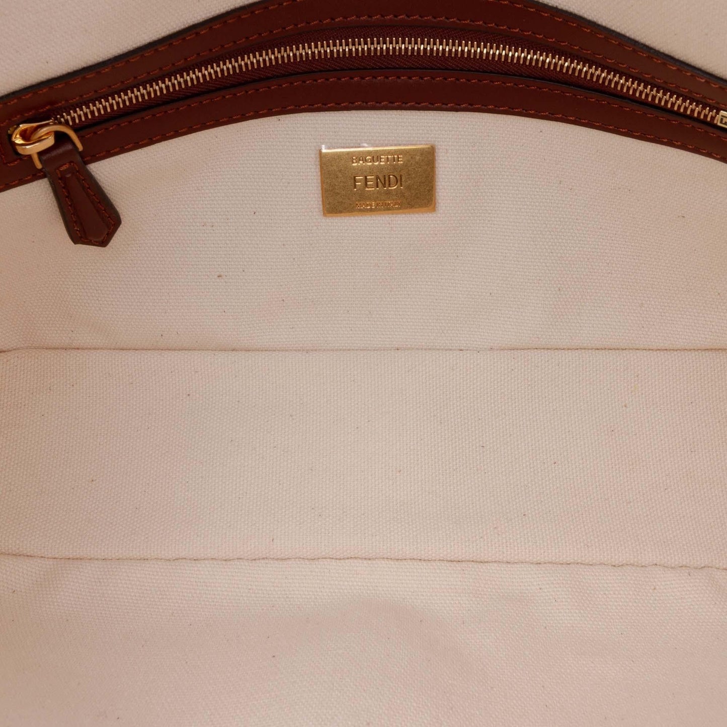 Fendi Baguette Canvas Red Shoulder Bag Style 25