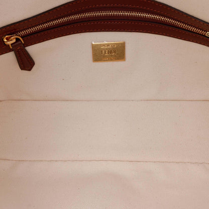 Fendi Baguette Canvas Red Shoulder Bag Style 25