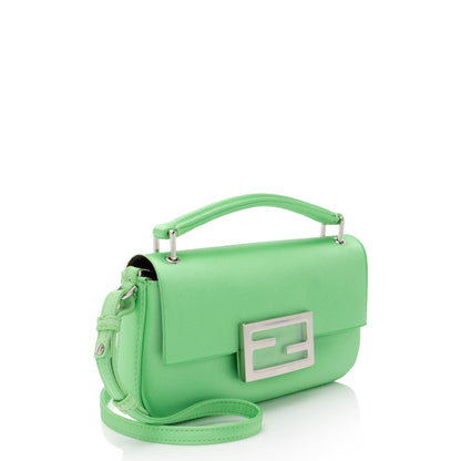 Fendi Baguette Satin Red Shoulder Bag