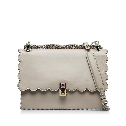 Fendi Scalloped Kan I Satchel (SHG-0g81DK)