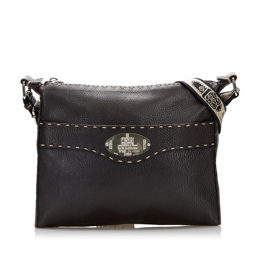 Fendi Selleria Leather Crossbody Bag (SHG-36824)