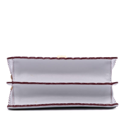 Fendi Small Leather Studded Scalloped Kan I
