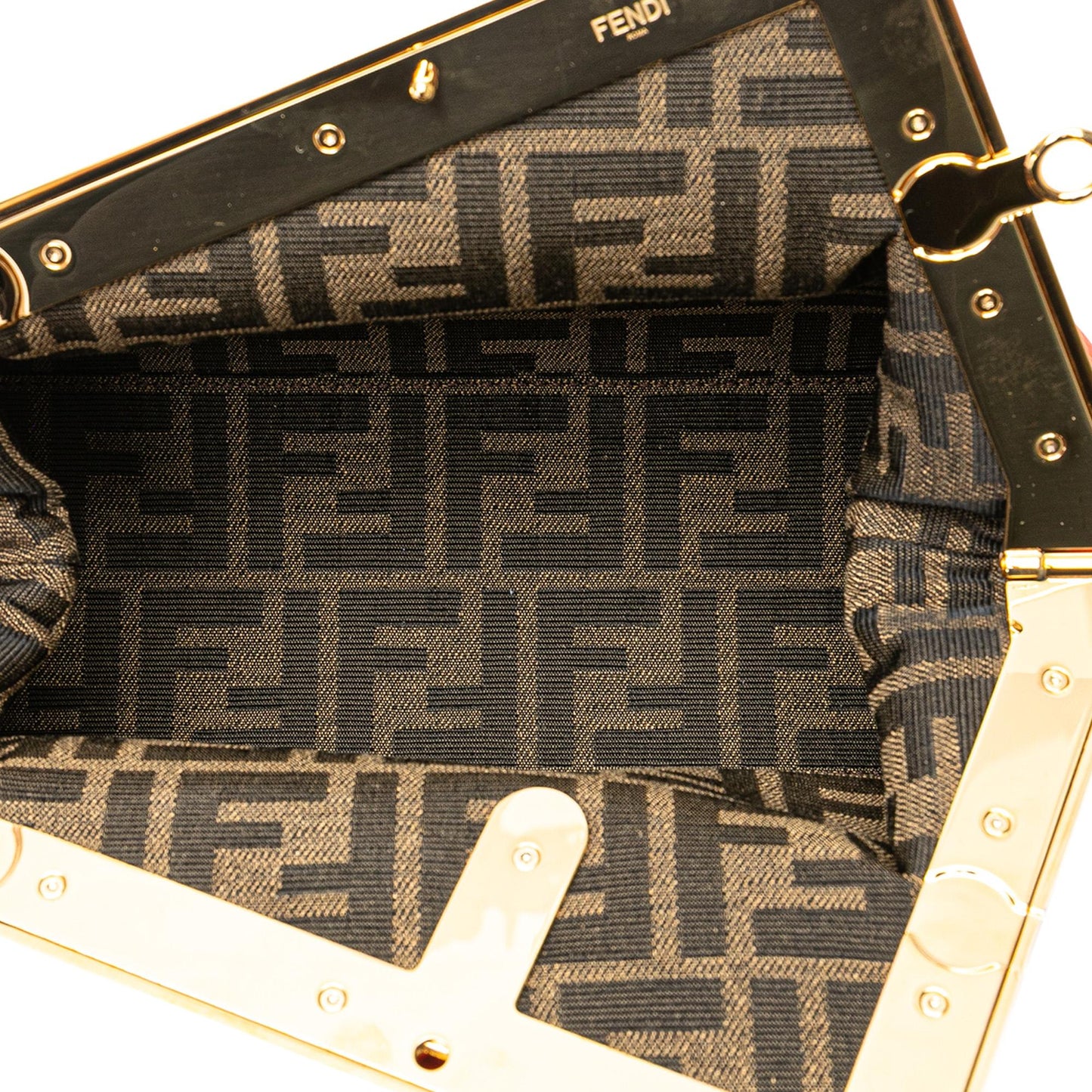 Fendi First Zucchino Red Shoulder Bag