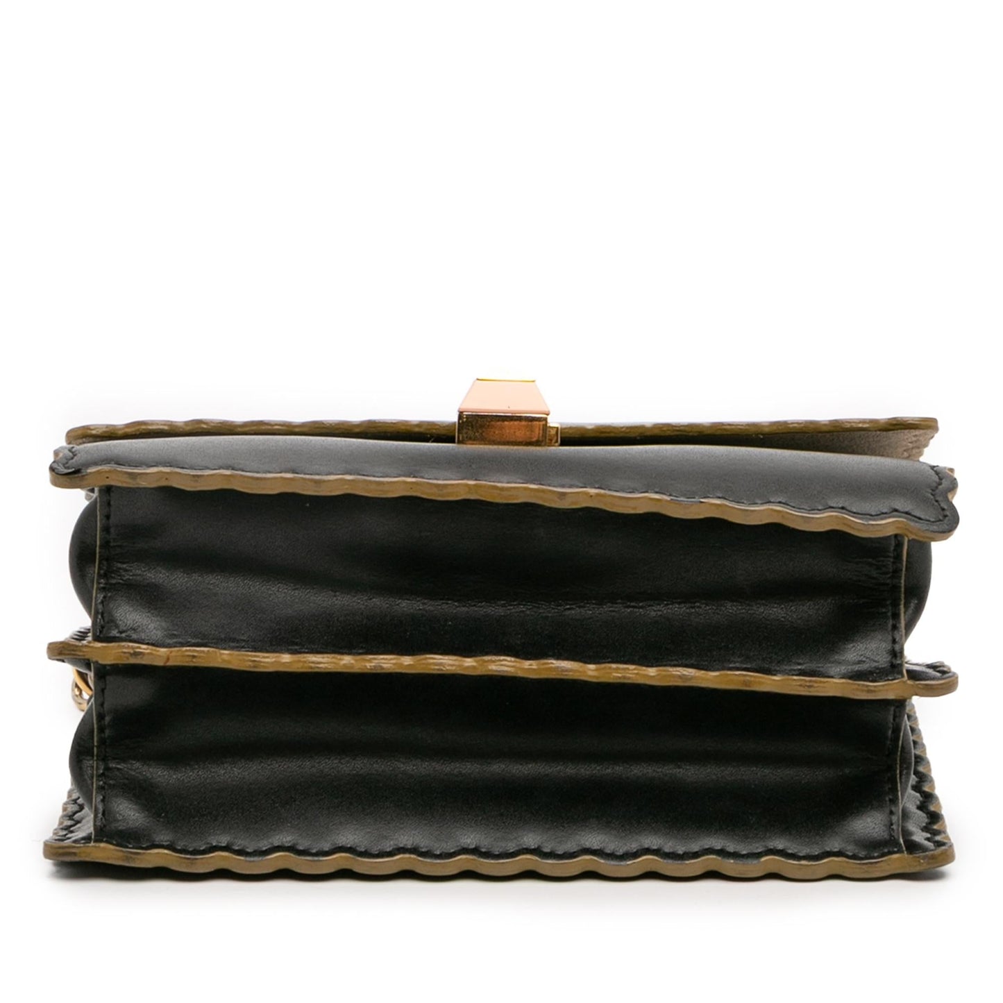 Fendi Small Scalloped Leather Kan I Crossbody