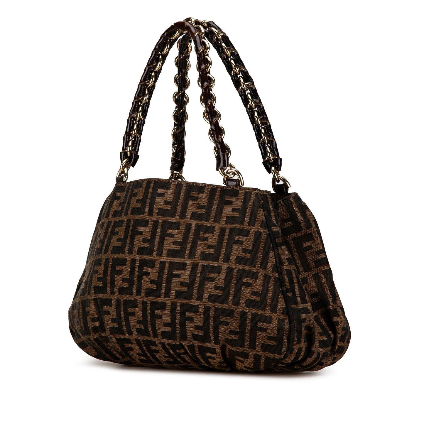 Fendi Small Zucca Canvas Mia Chain Tote Shg-Ikzcne
