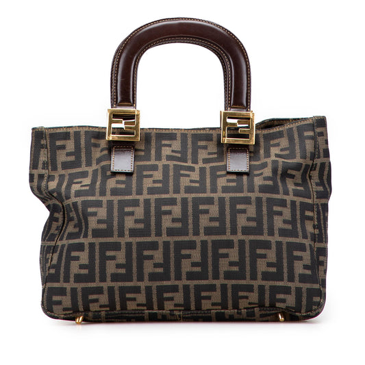 Fendi Tote Zucchino Red Tote Bag Style 47