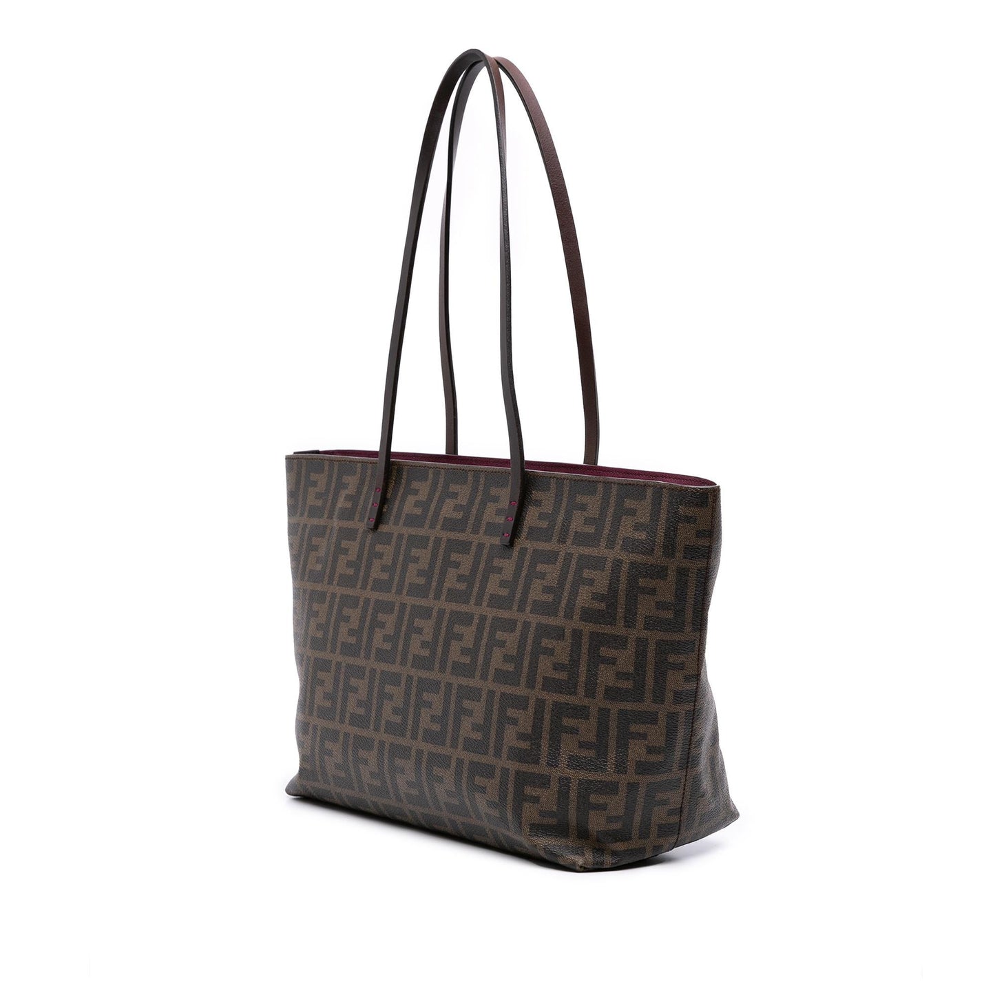 Fendi Zucca Canvas Push Lock Box Handbag