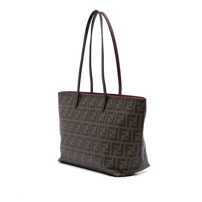 Fendi Zucca Canvas Push Lock Box Handbag