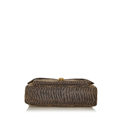 Fendi Tiger Print Canvas Shoulder Bag (SHG-28562)