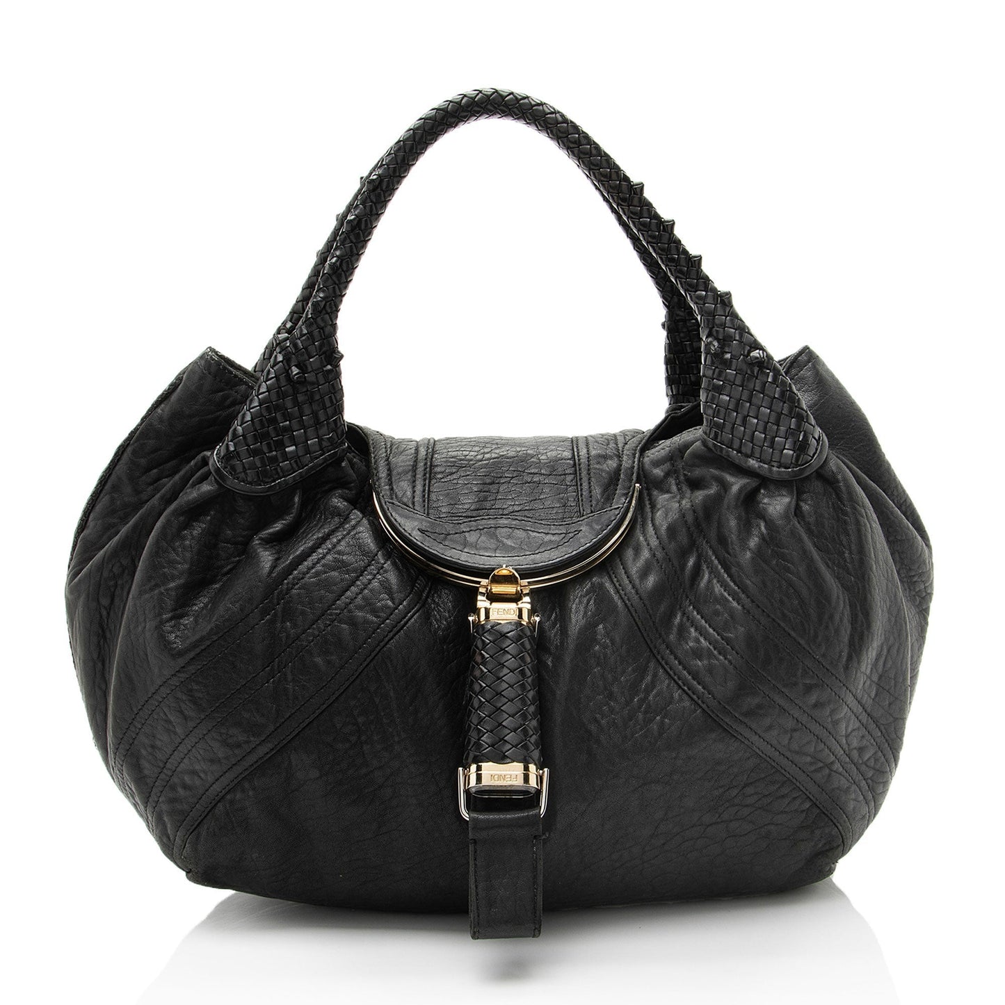 Fendi Tortuga Leather Spy Satchel