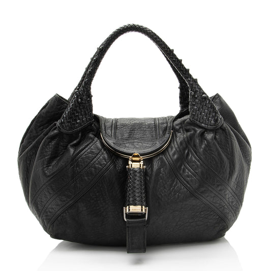 Fendi Tortuga Leather Spy Satchel