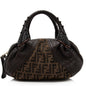Fendi Tortuga Leather Zucca Spy Baby Satchel (SHF-FazHBh)