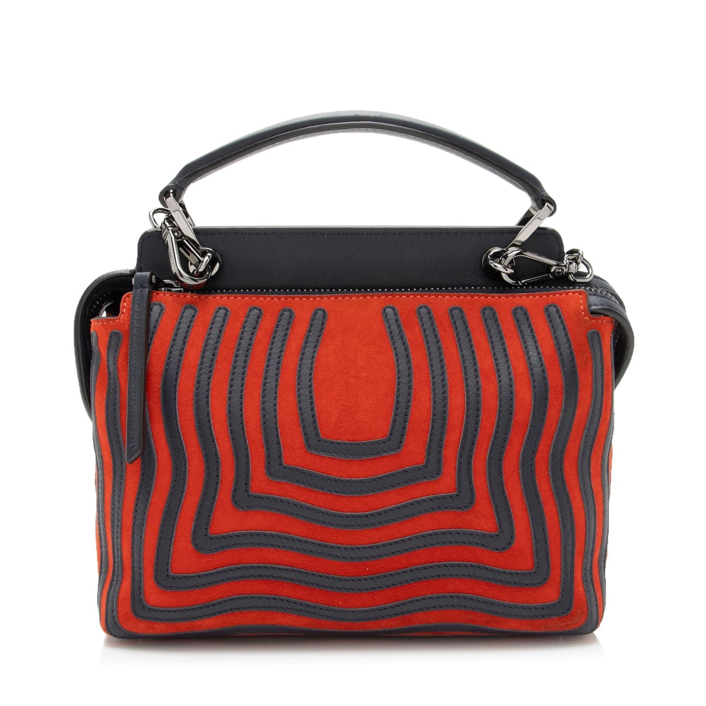 Fendi Quilted Leather Two Tone Dotcom Small Top Handle
