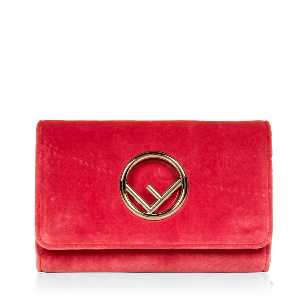 Fendi Kan I Leather Red Crossbody Red