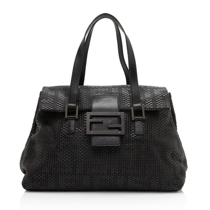 Fendi Woven Zucca Leather Forever Large Shoulder Bag (SHF-QqfMFO)