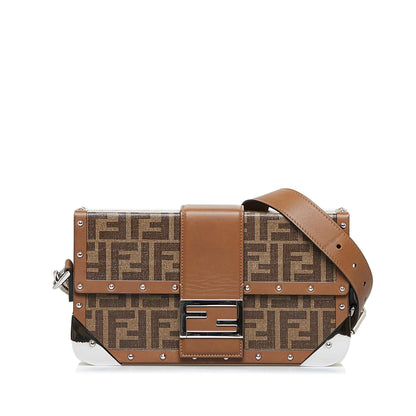 Fendi Baguette Zucca Red Shoulder Bag Zucca