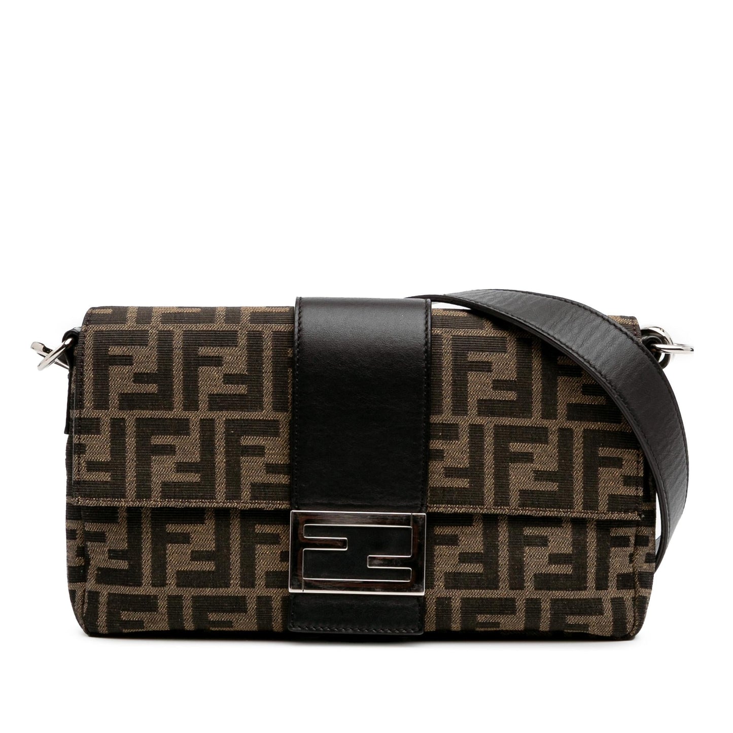 Fendi Baguette Canvas Red Shoulder Bag Style 22