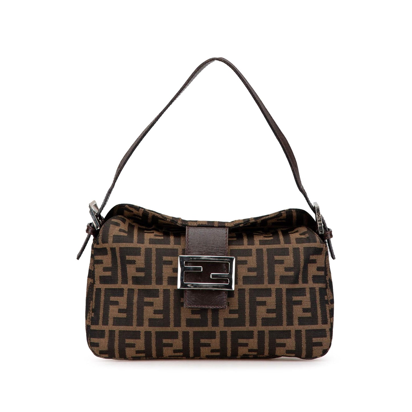 Fendi Zucca Canvas Double Flap Shoulder Bag Shg-Jvqpst