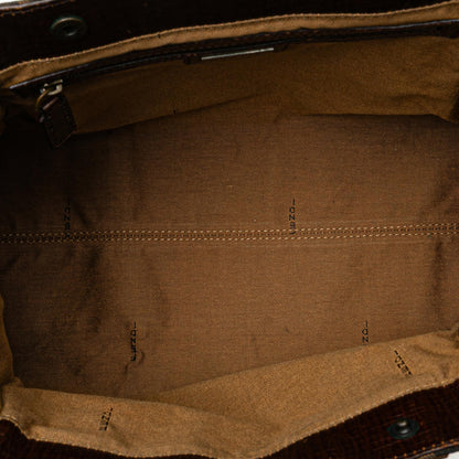 Fendi Roll Canvas Red Tote Bag
