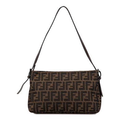 Fendi Zucca Canvas Flap Shoulder Bag (SHG-PNNTeW)