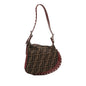 Fendi Zucca Canvas Studded Oyster Hobo