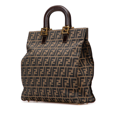 Fendi Tote Canvas Red Tote Bag Style 22