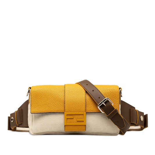 Fendi Zucca Canvas And Leather Convertible Baguette Shg-Bdogyz
