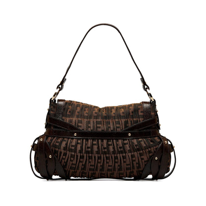 Fendi Zucca Chef Pleated Shoulder Bag (SHG-y51GY1)