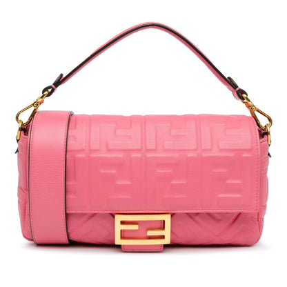 Fendi Zucca Embossed Baguette Satchel (SHG-PnP7Su)