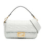 Fendi Zucca Embossed Baguette Satchel