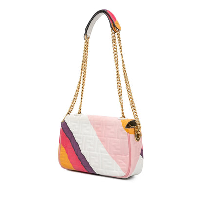 Fendi Zucca Embossed Chain Midi Baguette Shg-Twwttm