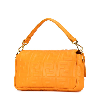 Fendi Zucca Embossed Leather Baguette Satchel (SHG-yIkxmI)