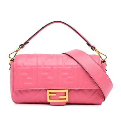 Fendi Baguette Leather Red Shoulder Bag Style 2