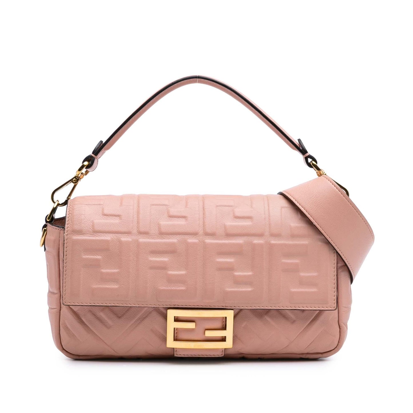 Fendi Baguette Leather Red Shoulder Bag Style 49