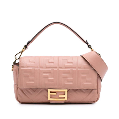 Fendi Baguette Leather Red Shoulder Bag Style 49