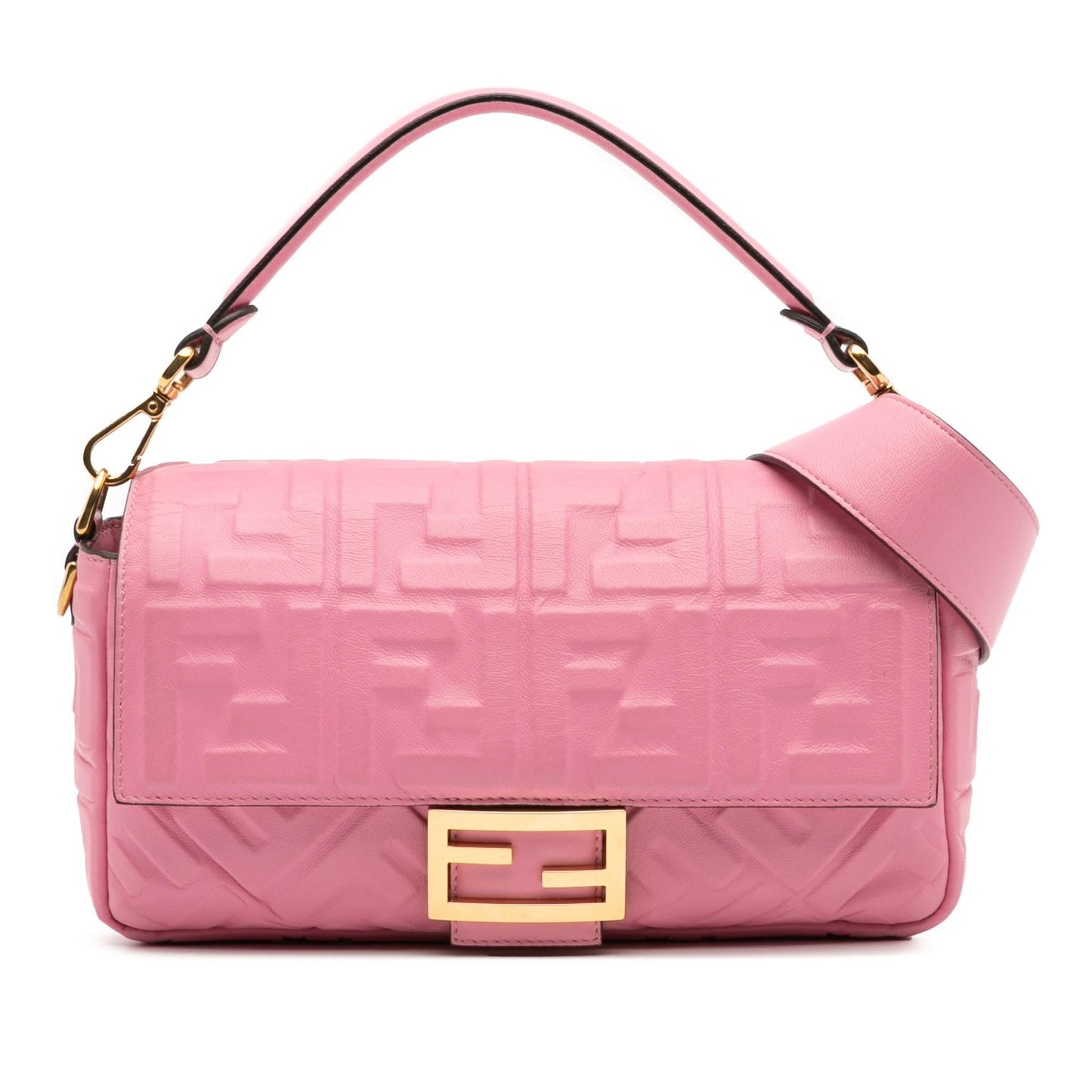 Fendi Baguette Leather Red Shoulder Bag Style 61