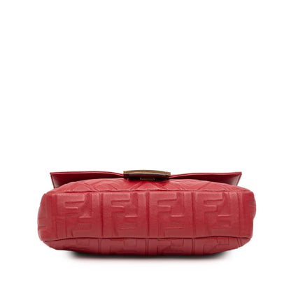 Fendi Baguette Leather Red Shoulder Bag Style 84