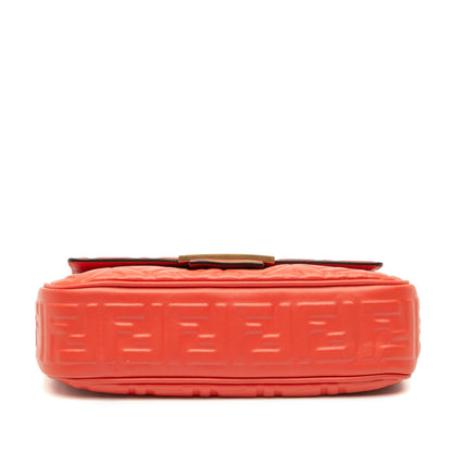 Fendi Baguette Leather Red Shoulder Bag Style 63