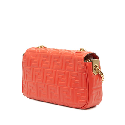 Fendi Baguette Leather Red Shoulder Bag Style 63